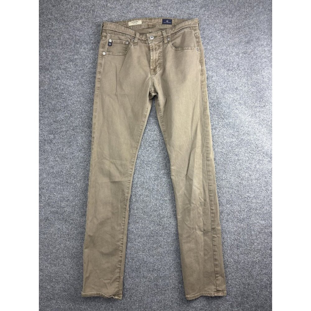 AG Adriano Goldschmied‎ The Matchbox Jeans Mens 29x32 Beige Slim Straight